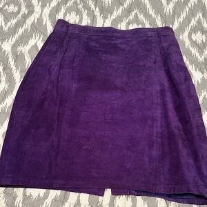 Elegant Suede  Purple Women's Mini Skirt